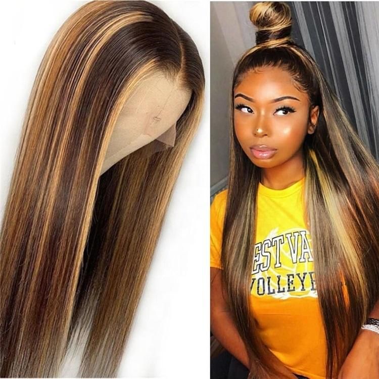 Kbeth Brown Human Hair Wig Straight for Black Women 2021 Fashion Custom Remy Long Summer HD Full Lace Wigs From China Factory