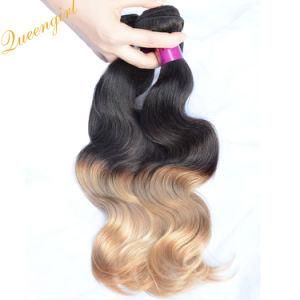 1b/27# Two Tone Body Wave 100% Remy Ombre Brazilian Human Hair Weft
