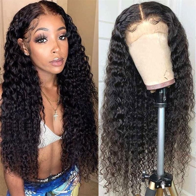 Brazilian Curly Synthetic Wigs Deep Curly Lace Front Wigs Cosplay Daily Wigs for Women Heat Resistant Fake Hair Dropshipping Wholesale