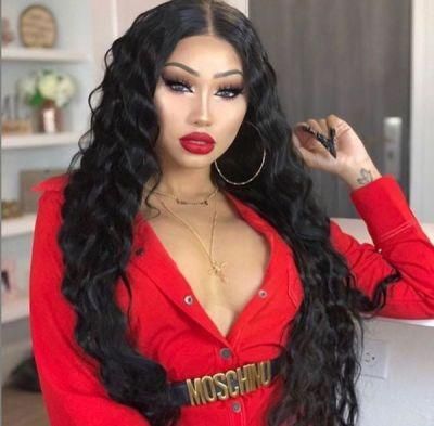Kbeth Cuticle Aligned Virgin Indian Hair Raw Unprocessed Lace Frontal Wig Loose Deep Wave Women Human Hair Lace Front Wigs OEM Accept