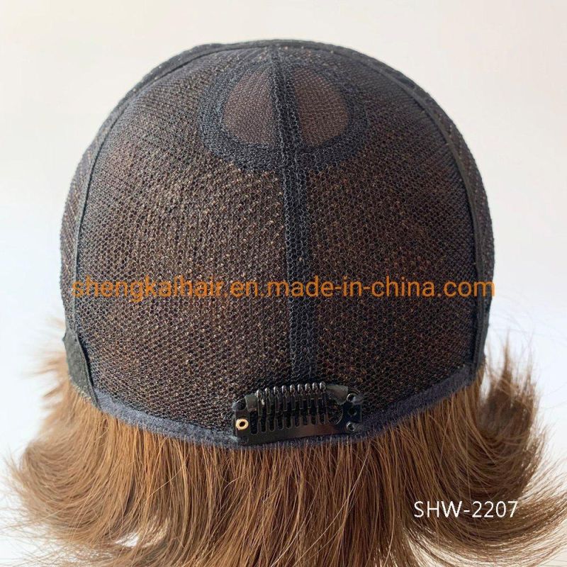 Wholesale Handtied Grade Hair Heat Resistant Synthetic Hair Short Black Bob Hair Wig with Bangs 547