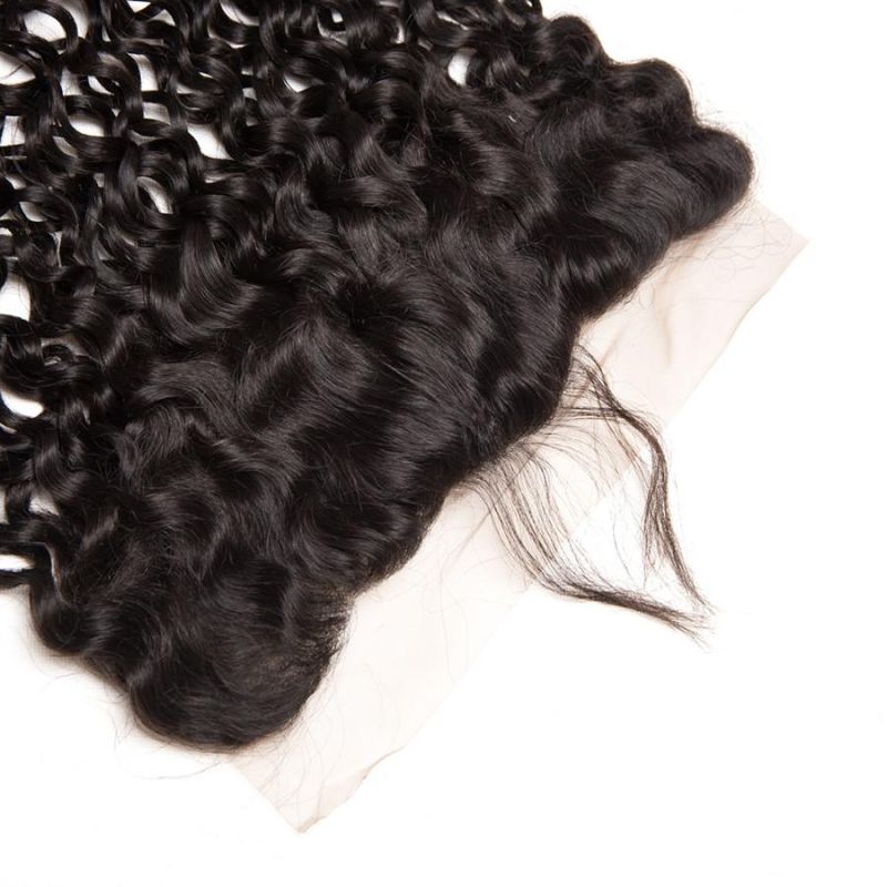 Brazilian Water Wave Frontal 13X4 Ear to Ear Lace Frontal Closure with Baby Hair 100% Human Hair Closure Remy Hair