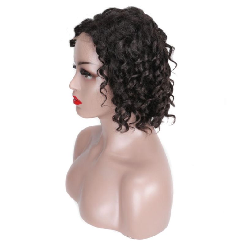 Top Quality Brazilian Deep Curly Lace Front Wigs Human Hair Bob 150% Density Glueless Lace Front Wigs