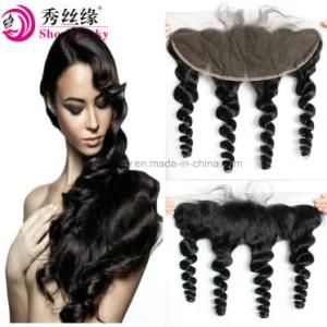 Factory Supply Unprocessed Natural Loose Wave Frontals Virgin Human Peruvian Hair 13*4 Full Lace Closures Hairpieces