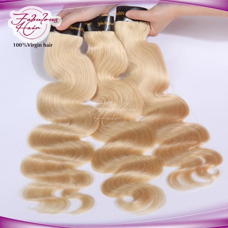 Soft and Smooth Color 613# Brazilian Hair Body Wave Platinum Blonde Hair