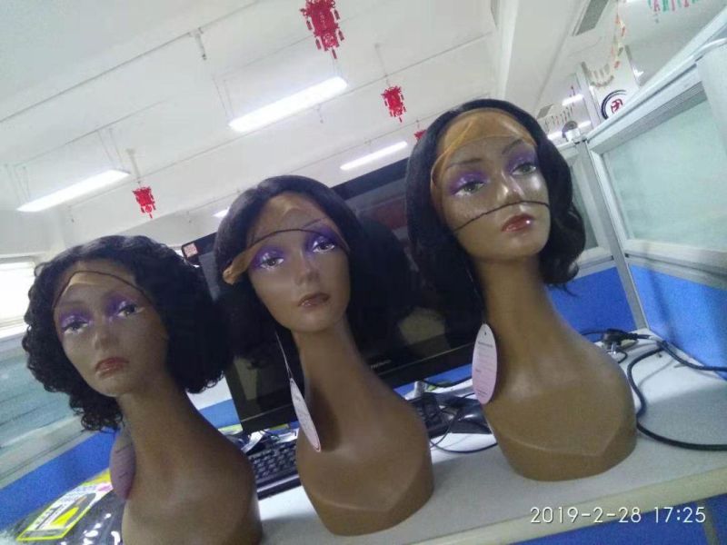 Short Hair Water Wave Bob Wigs with Lace Frontal