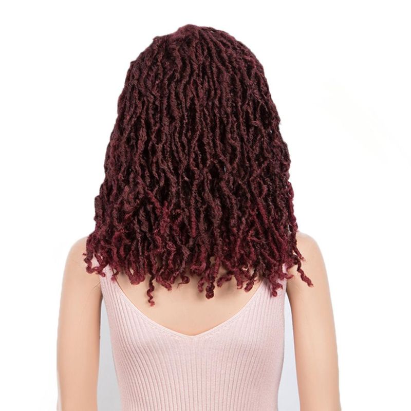 Dreadlock Braids Wig Crochet Twist Dreadlock Hair Wig Twists Fiber Hair Synthetic Hair Wigs with Lace Front for Black Women