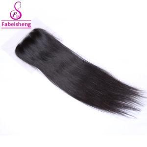 Brazilian Virgin Human Hair 4X4 Natural Part Lace Closure with Baby Hair