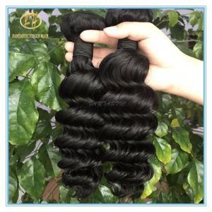 Top Quality Unprocessed Natural Black Deep Wave 8A Grade Peruvian Human Hair in Full Cuticle Cut From One Donor with Factory Price Wfp-046