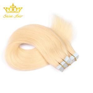 Unprocessed Brazilian Virgin/Remy Human Hair Extension of 613 Blond Tape in Extension