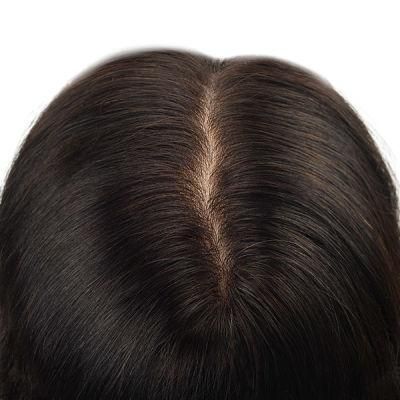 Full Skin Wig with Mono Top Long Human Replacement for Women
