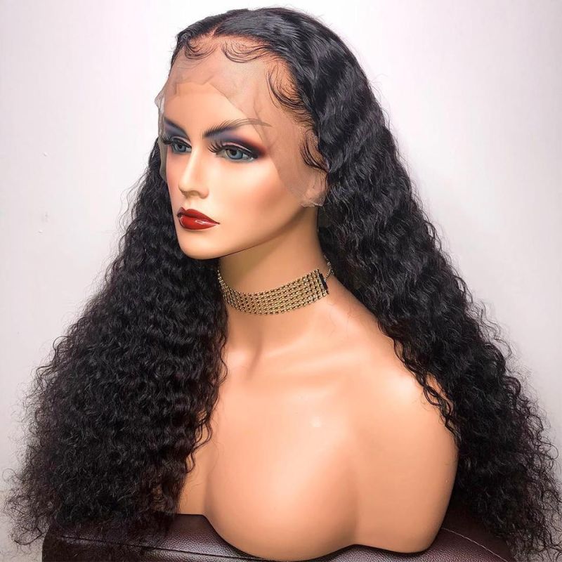 13X4 Lace Front Human Hair Wigs 10A Grade 150% Density Brazilian Curly Wave Lace Front Wig with Baby Hair 16"