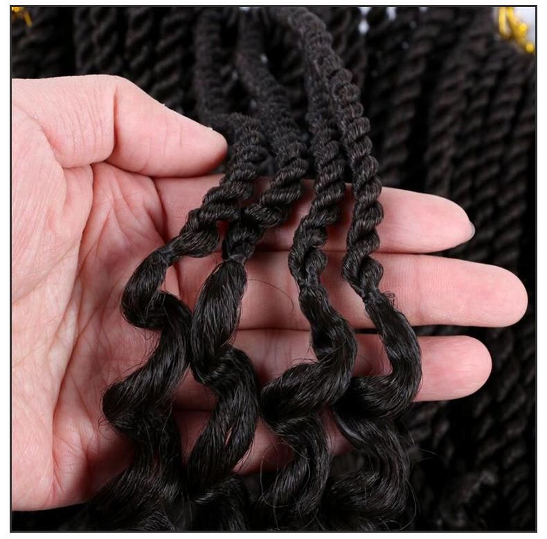 22 Strands/Pack Senegalese Twist Hair Curly Ends Body Wave Crochet Braid Hair Extension