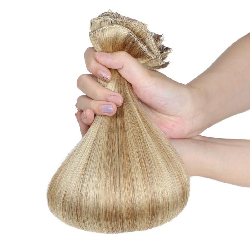 Unprocessed 220g Remy Cheap Double Drawn 100% Human Hair Clip in Hair Extension