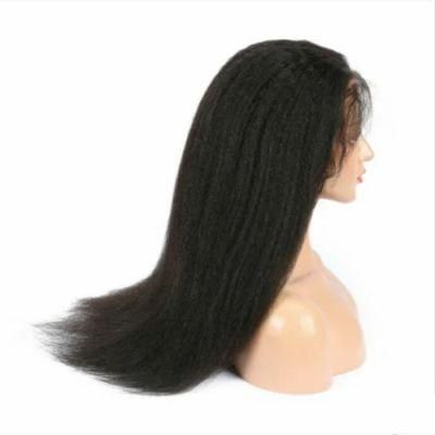 Riisca Hair Yaki Straight Full Lace Human Hair Wigs with Baby Hair Brazilian Remy Hair Italian Yaki Full Lace Wigs 150%Pre Plucked Wig