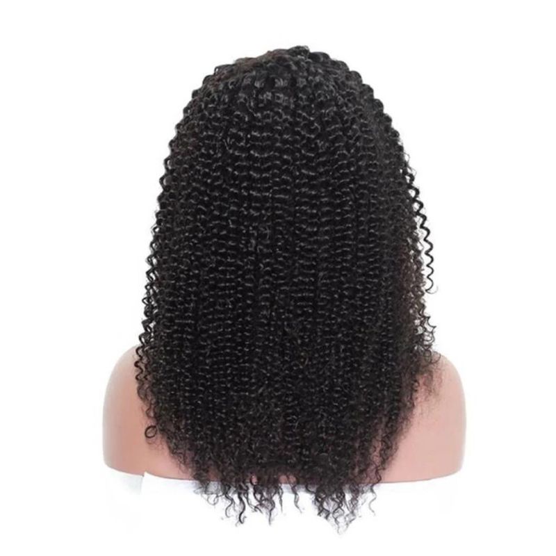 Kinky Curly Short Wig Human Hair Side Part Lace Front Wigs 180% Density