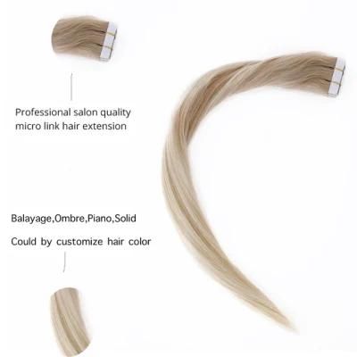 Ponytail Extensions Wrap Around Magic Tape 100% Machine Made Remy Human Hair Natural Black #1 80g/Set Hair
