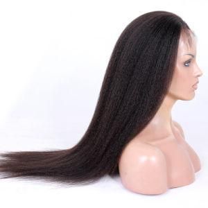 Wholesale Brazilian Kinky Straight Wig Virgin Human Hair High Quality Black Full Lace Wigs