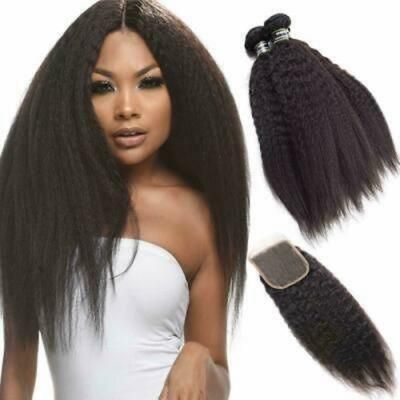 Kbeth Best Selling Dropshipping Raw Indian Hair Cuticle Aligned Kinky Straight Hair with Closure 100% Human Hair Extensions Hot Selling
