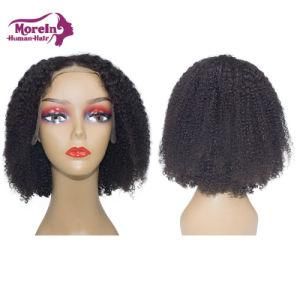 Brazilian Unprocessed Virgin Human Hair Afro Kinky Curly Lace Front Wigs with Hairline