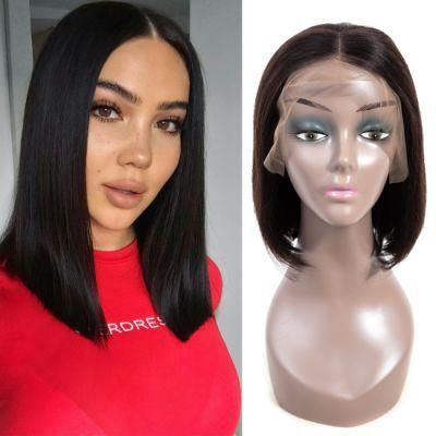 Brazilian Virgin Hair Glueless Short Bob Wig Straight Human Hair Wigs 12 Inch