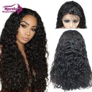 Raw Indian 9A Hair Black Natural Wave Transparent Swiss Lace Front Wigs No-Synthetic Wig