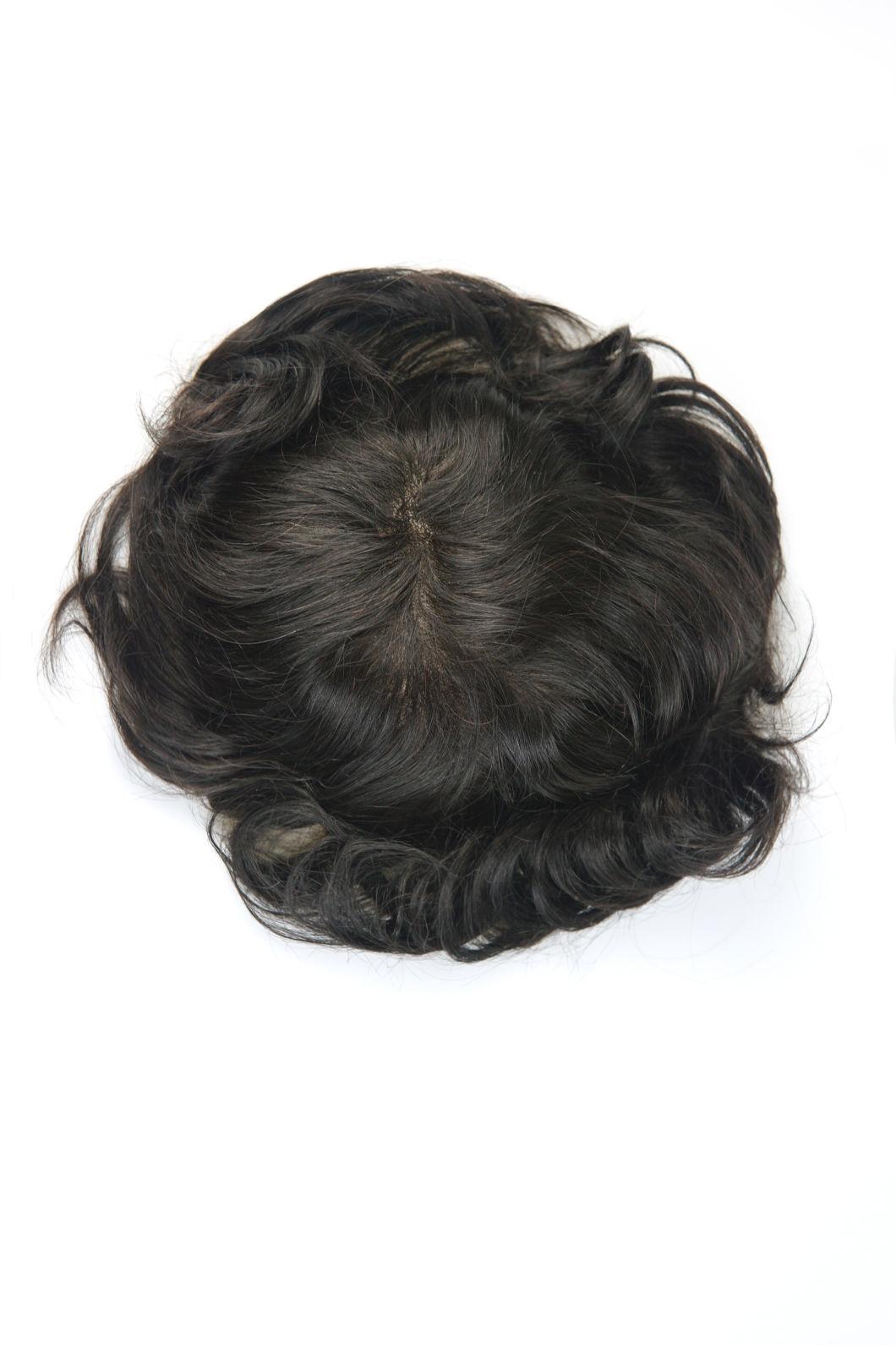 Factory Direct Human Hair Wig Thin Skin Natural Hair Toupee