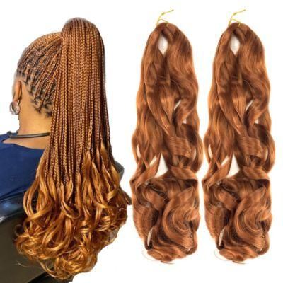 Braids Pony Style Spiral Curly Hair French Curl Crochet Braids Kenya Pony Style Deep Wave Hair Extensions 22inches 150g