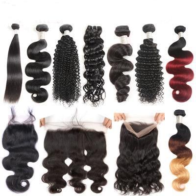 Unprocessed Virgin Brazilian Human Hair 3+1 3 Bundles Straight Weave with Lace Closure