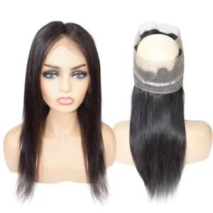 Morein 10A 1b Straight Virgin Hair Extension 360 Lace Frontal Closure