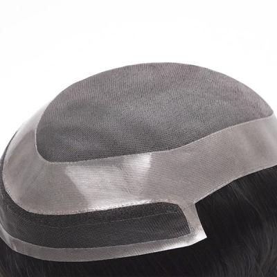 Super Fine Mono Base with PU Giving a Durable and Class Finishes to This Men&prime;s Toupee
