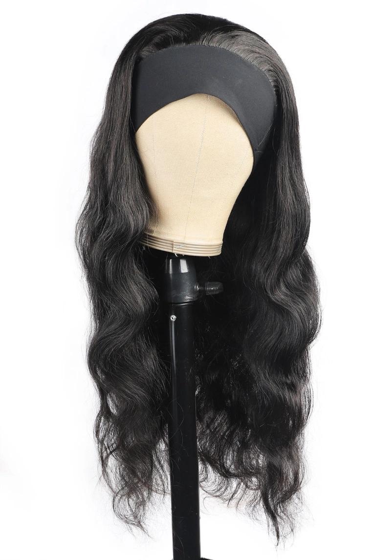 Wholesale Body Wave Virgin Human Hair Glueless Non Lace Headband Wigs for Black Women