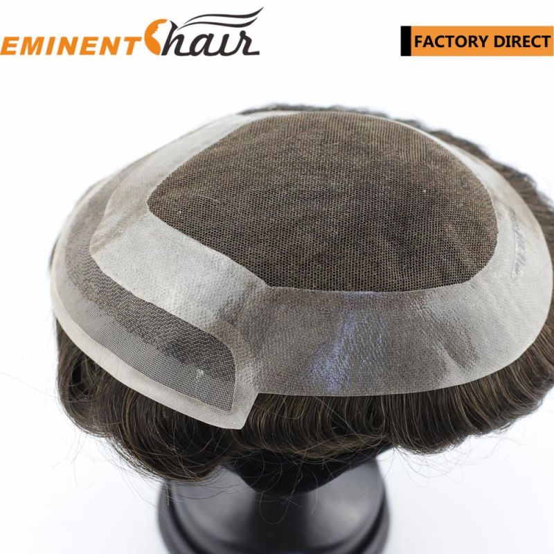 Factory Direct Remy Hair Lace Front Men′s Toupee