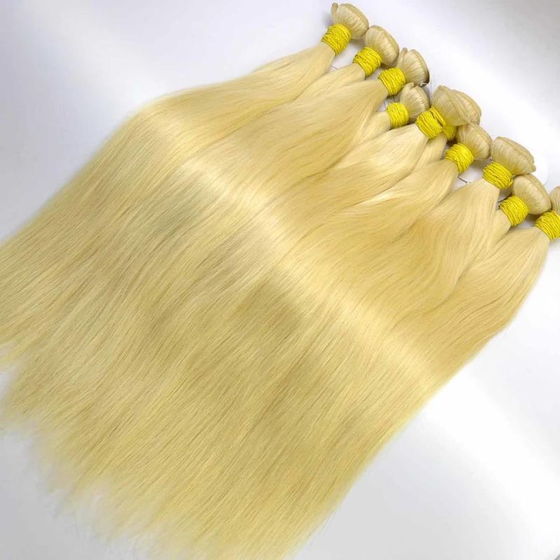 Fashion Hair Blonde Color 100% Remy Human Hair Weft