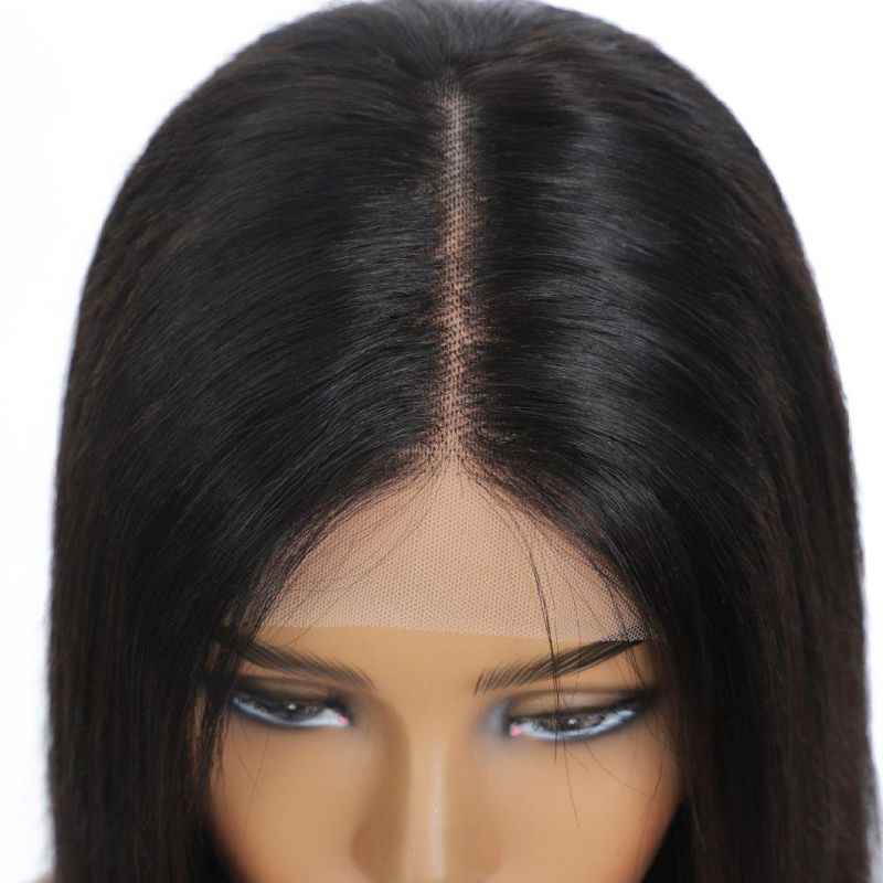 Kbeth Human Hair Wigs for Black Woman 1b Color Straight Best Quality Short Length Straight Virgin Cuticle Aligned Hair Skin Hide Lace Front Bob Wigs Vendor