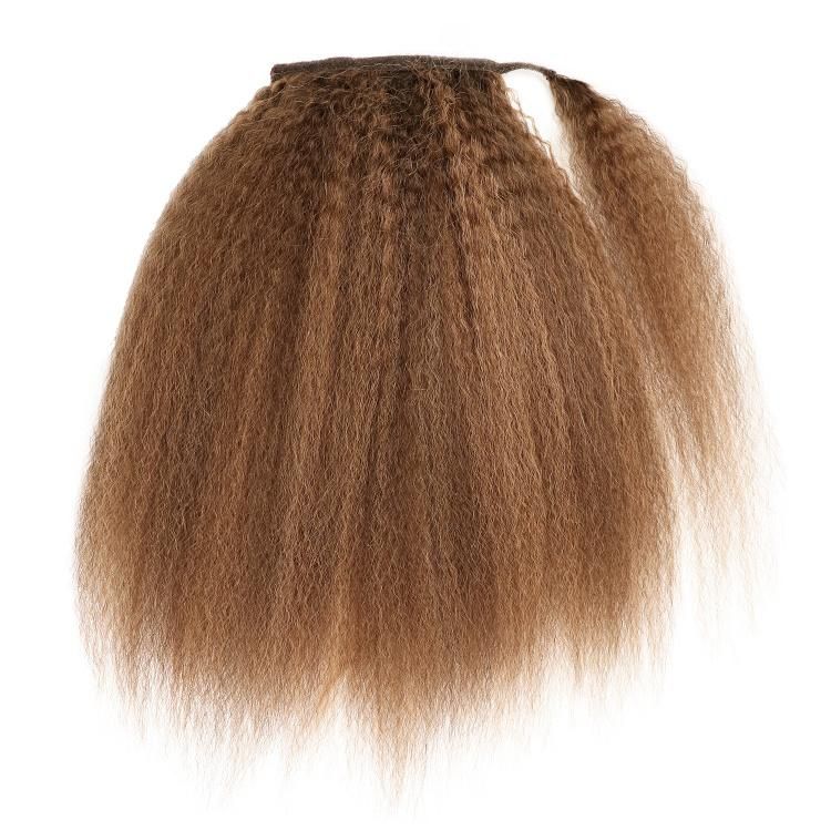 Unprocessed Natural Yaki Kinky Straight Human Hair Ponytail Hair Extension