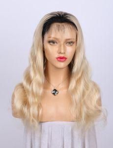 New Fashion Blonde Ombre Full Lace Human Hair Wigs Front Lace Wig