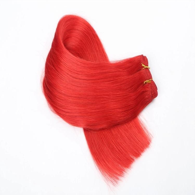 Kbeth Red Human Hair Bulk Straight Remy Fashion Sexy Black Women Accessories Custom Remy Virgin Brazilian Factory Supply Bulk Hair for American Ladies