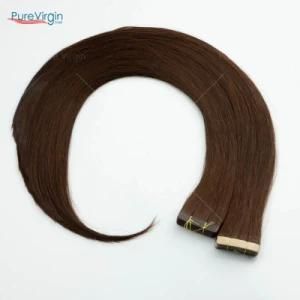 Purevirgin Factory #02 100% European Human Virgin Remy Hair Extensions Thick End Hand Tied Hair Weft Double Drawn Handtied