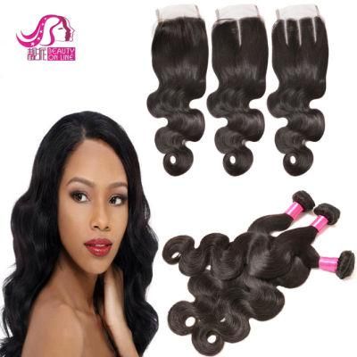 Brazilian Virgin Hair Body Wave 3 Bundles Add 1 Closure Virgin Unprocessed Human Hair Weave