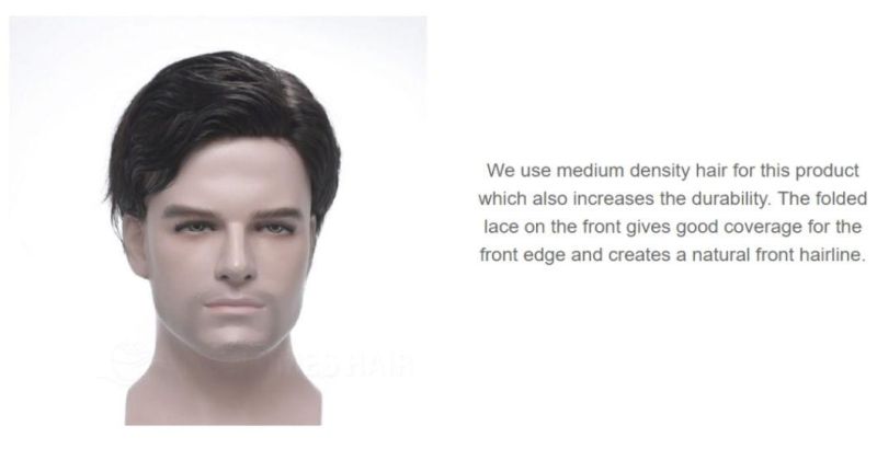 Fine Mono with Skin Around and Lace Front Human Hair Replacement Systems