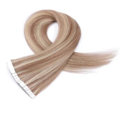 Skin Weft Adhesive Hair None Remy Tape Human Hair Extensions Grey# Color Straight Double Side Tape Hair 20PCS 40PCS