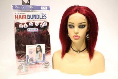 100% Human Hair Weave Packaging Bundle with Matching Closure