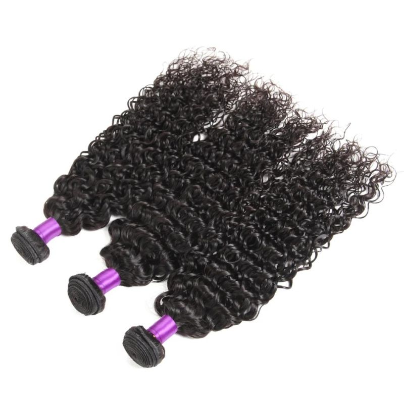 Kbeth Human Hair Weave Kinky Curly for Black Women 100% Virgin Natural Remy Brazilian Human Hair Extension Hair Weft with Ear to Ear Closure
