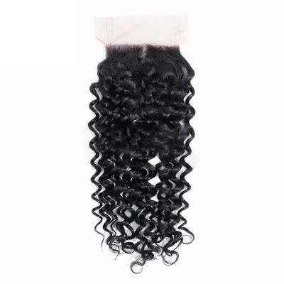 Wholesale Remy Hiar Curly Human Hair Extensions with Closure 4X4