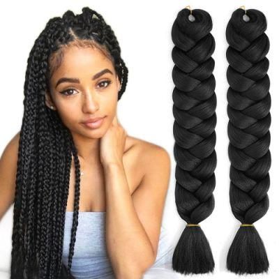 Kbeth Aishili Crochet Pre Stretched Heat Resistant Synthetic Hair Jumbo Braiding Hair 165g 82 Inches Pure Color Extension in Stock