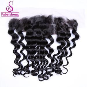 13X4 Swiss Lace Frontal Loose Wave Brazilian Virgin Human Hair Frontal
