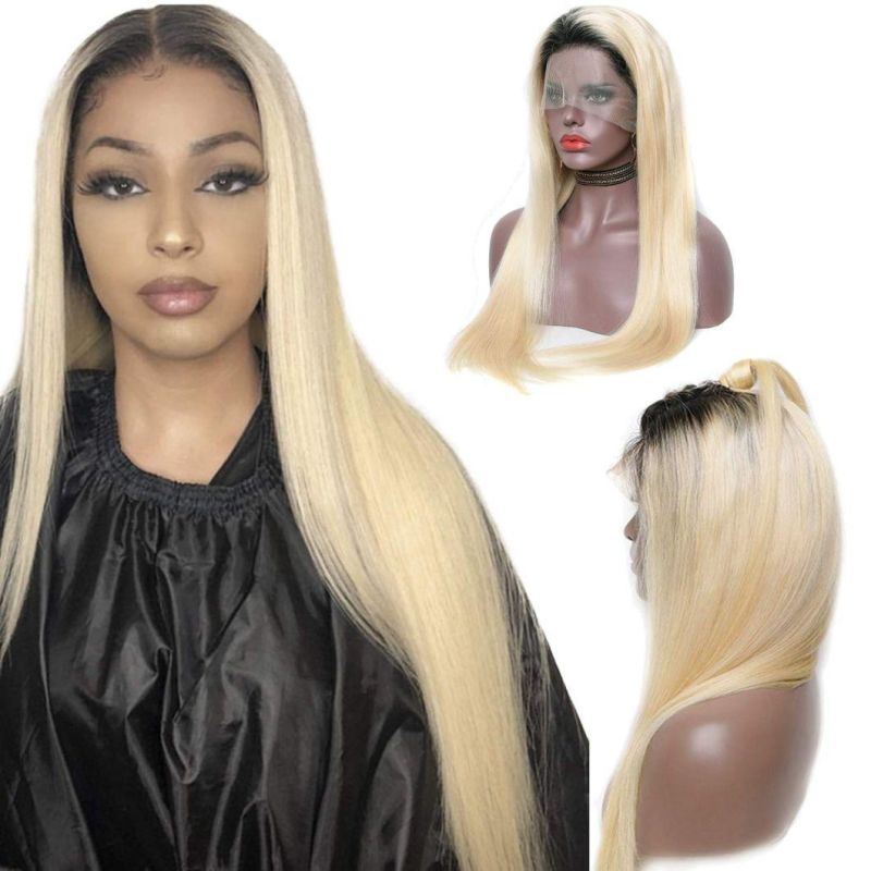 Kbeth HD Lace Frontal Human Hair Wigs for Black Woman 613 Straight Two Tone 2021 Fashion 100 Virgin 22 24 Inch Long 10A Remy Wig with Lace Closure
