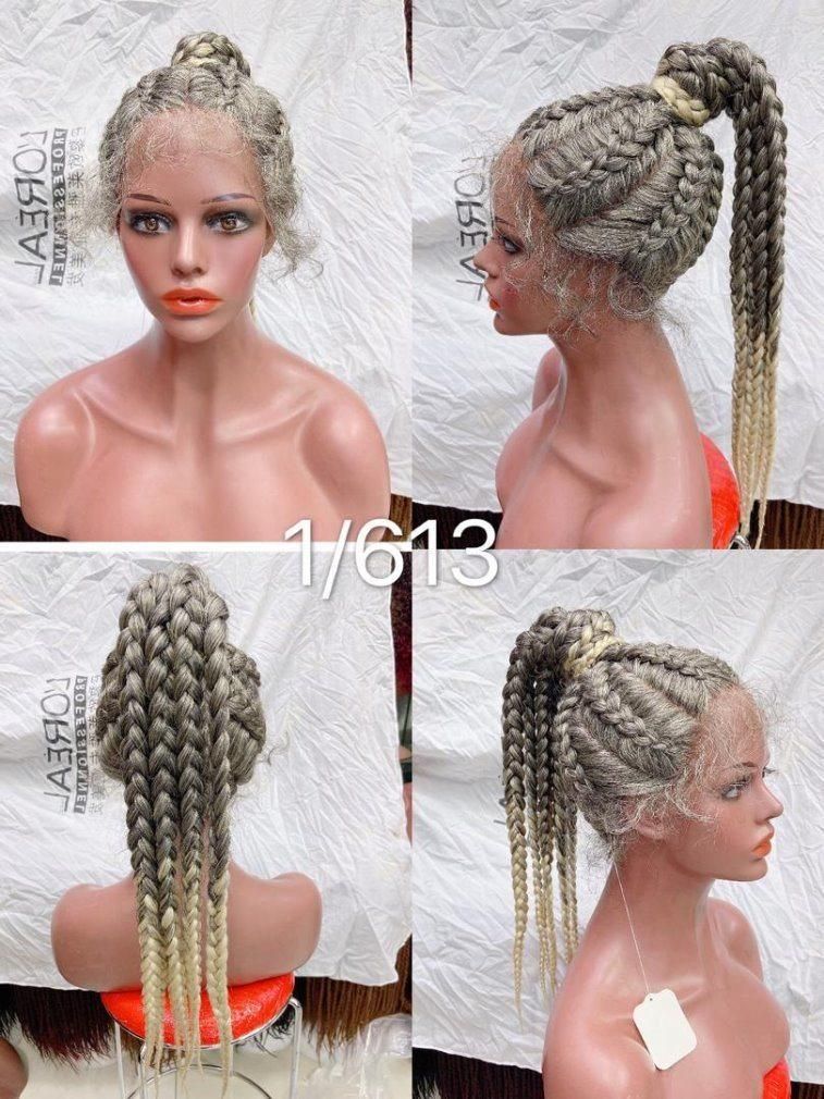 New Style 40 Inch Synthetic Hair Wigs with Highlights 8 Braided Wigs Human Hair