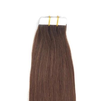 Long Straight Brown Human Hair High Quality Tape Hair Replacement